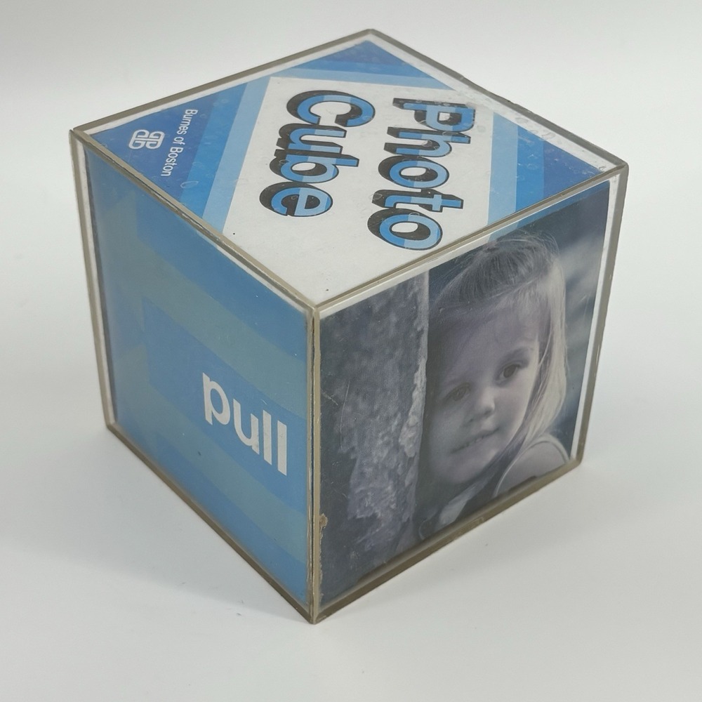 Vtg 4" Photo Block‎ Acrylic Cube Y2k Square Instamatic Photos • Hong Kong - Picture 2 of 5